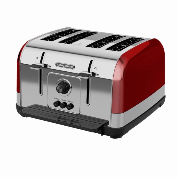 Torradeira Morphy Richards Venture Vermelho 4 Fendas (240133) Online Hot Sale